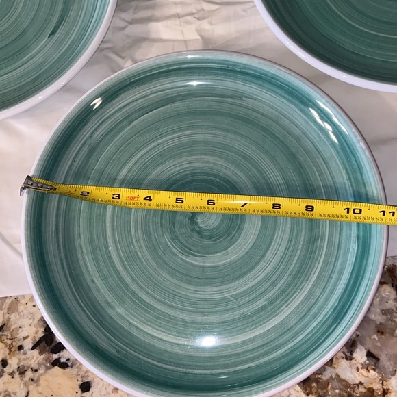 RARE VTG Caleca solid Hand Painted dinner Plates Made In Italy Set Of 4 - Picture 7 of 12